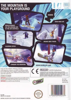 SSX Blur box cover back